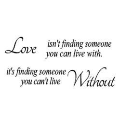 Muursticker Love isn't finding someone you can live with