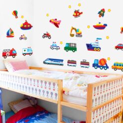 Muurstickers Voertuigen Kinderkamer