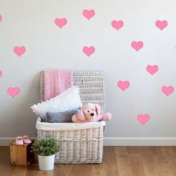 Exclusive Muursticker Hartjes (Roze)