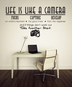 Muursticker Life is Like a Camera