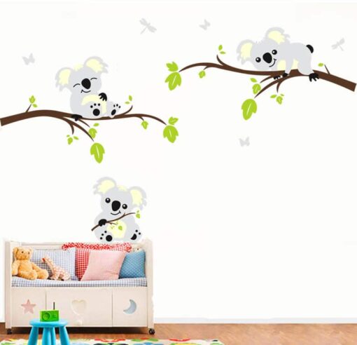 Muursticker Babykamer Tak Koala