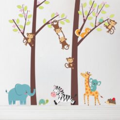 Muursticker Bomen met Dieren