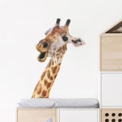 Muursticker Giraffe Kop