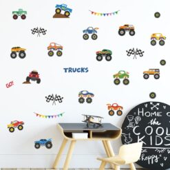 Muursticker Monster Trucks