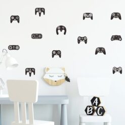 Muursticker Zwarte Controllers Gamer