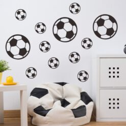 Voetbal muurstickers set met 15 stuks