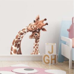 Muursticker Giraffe Moeder en Baby