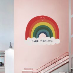 Muursticker Regenboog Good Morning