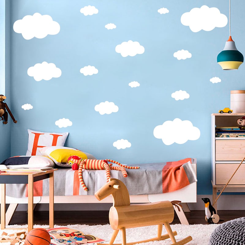 Wolken Mooie Babykamer! - Meermuurstickers.nl