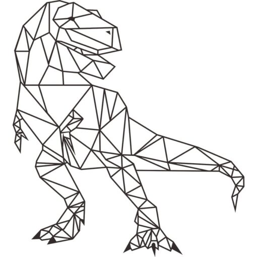 Muursticker Geometrische Dino T-REX