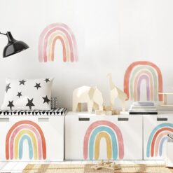 Muursticker Hippe Regenboog Set