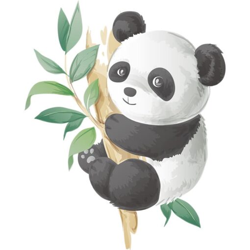 Muursticker Panda in Tak