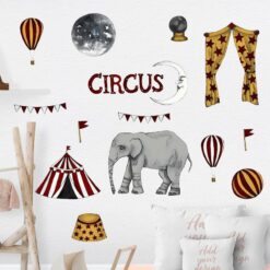 Muursticker Circus Olifant