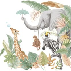 Muursticker Dieren Jungle