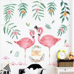 Muursticker Flamingo Deftig