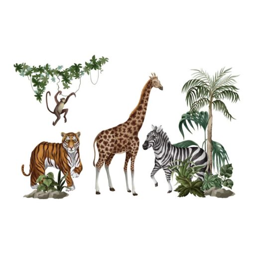 Muursticker Jungle Dieren