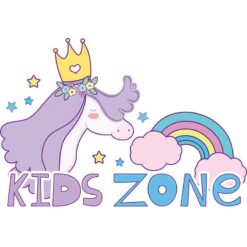 Muursticker Unicorn Kids Zone