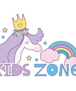 Muursticker Unicorn Kids Zone