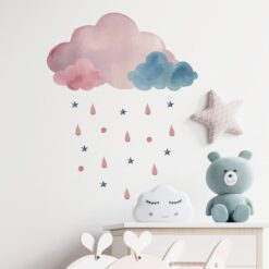 Muursticker gekleurde Wolken