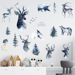 Muursticker Winter Dieren